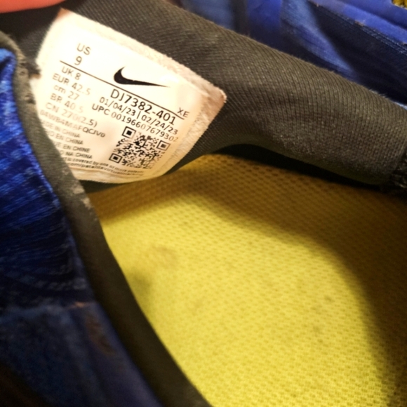 Mens Nike Fly Ease Blue Slip On Velcro Shoes Size 9 - Picture 6 of 6